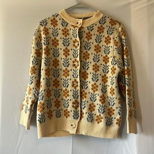 Women’s petite floral sweater cardigan
